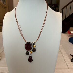 Lia Sophia Vintage Multicolored Pendant Necklace
